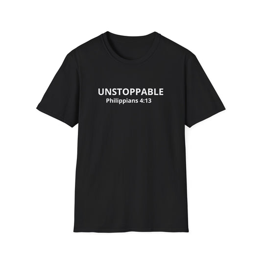 Unstoppable Philippians 4:13 T-Shirt - "I can do all things through Christ who strengthens me."