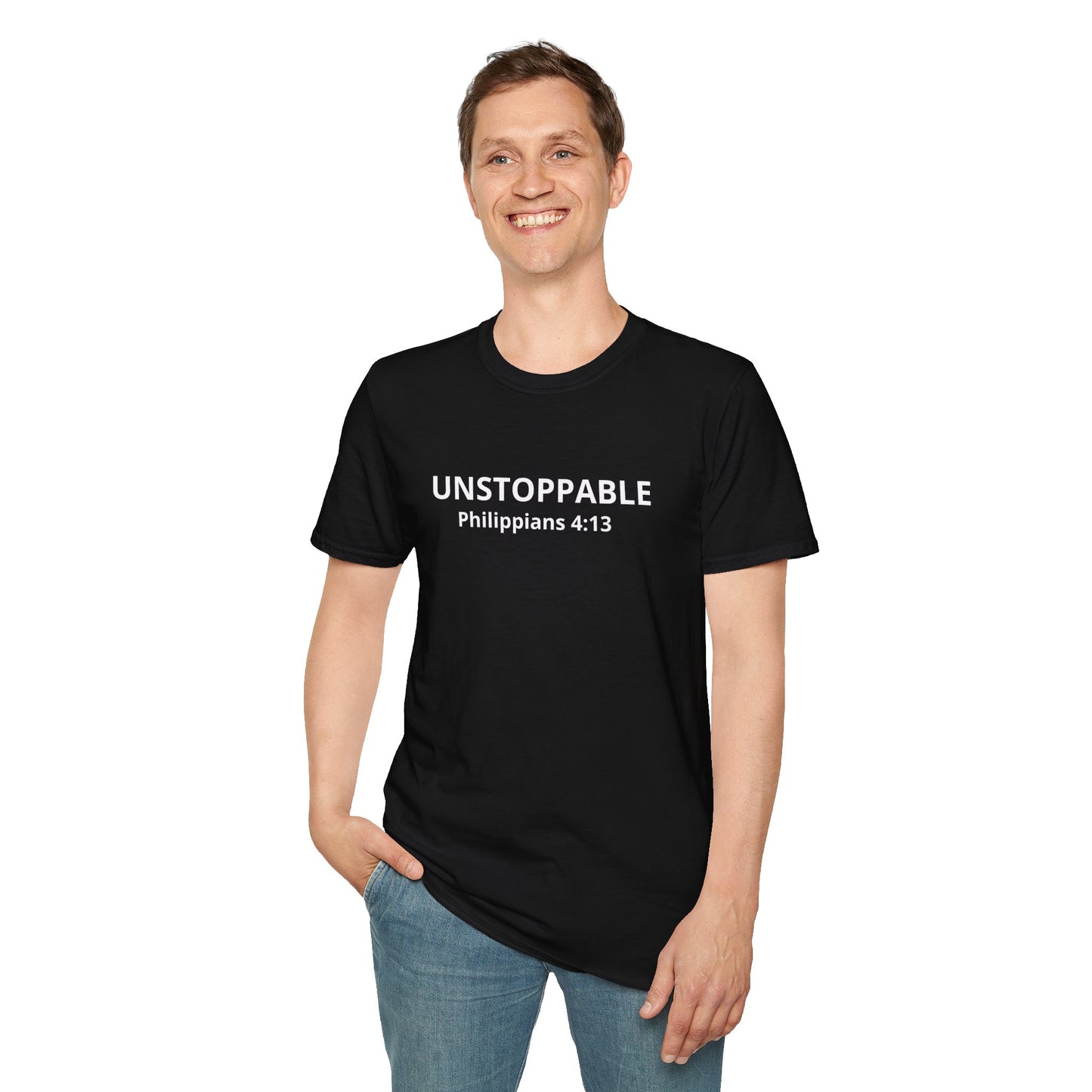 Unstoppable, Philippians 4:13 T-Shirt- Built for Purpose. Designed to be Unstoppable.